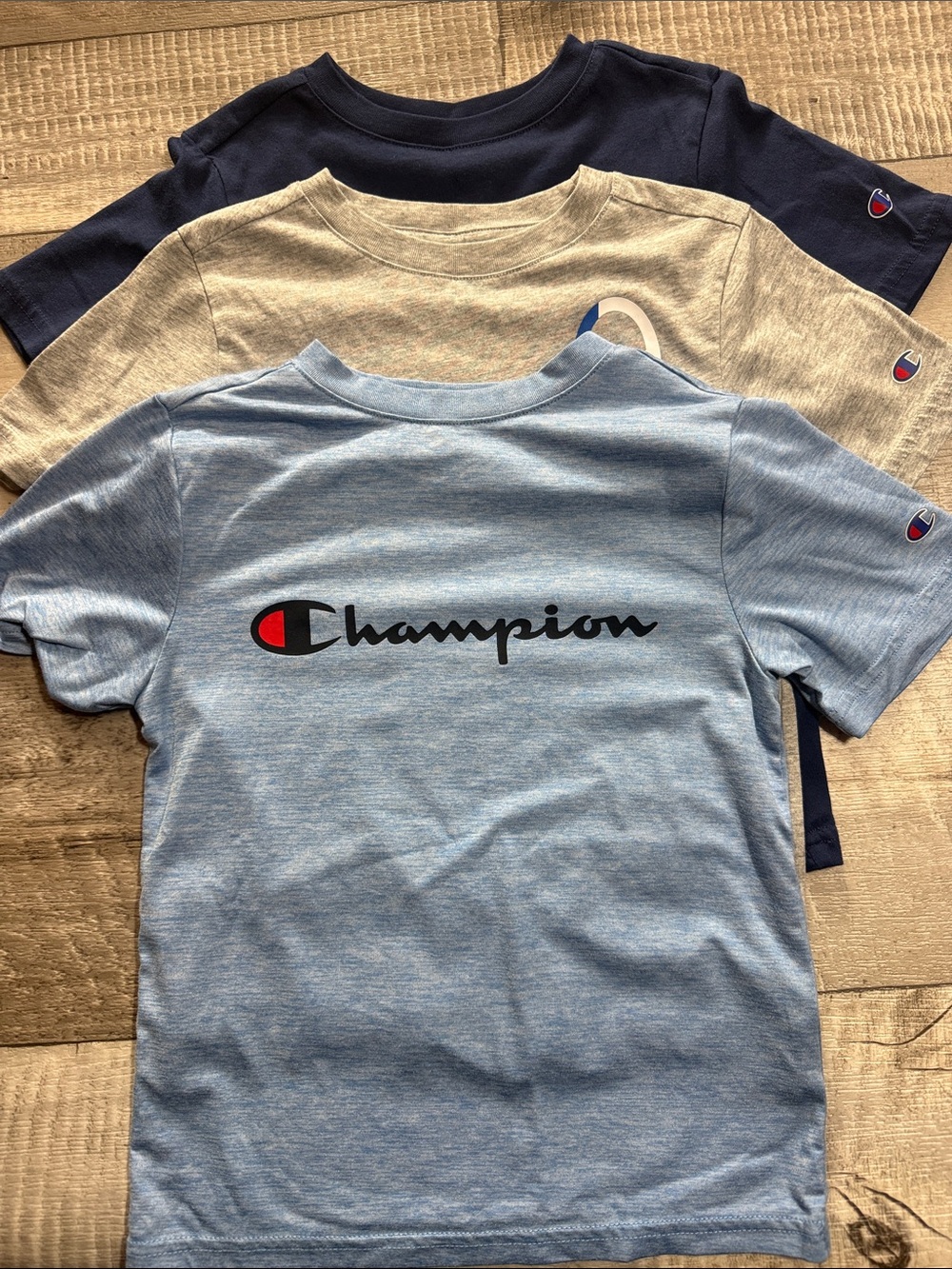 Champion Kids' Short Sleeve Logo Tee - 3 Tee Shirts